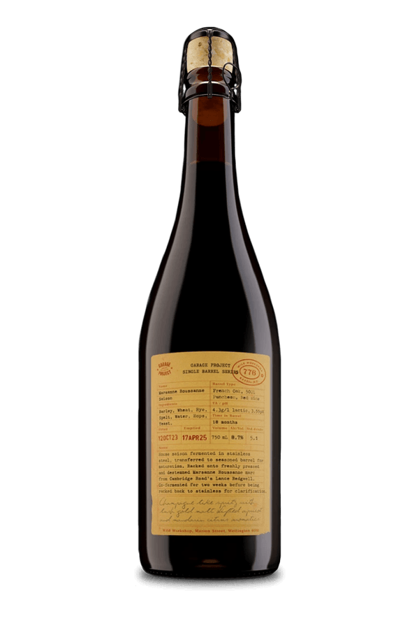 Single Barrel 776: Marsanne Rousanne Saison Farmhouse Ale Saison